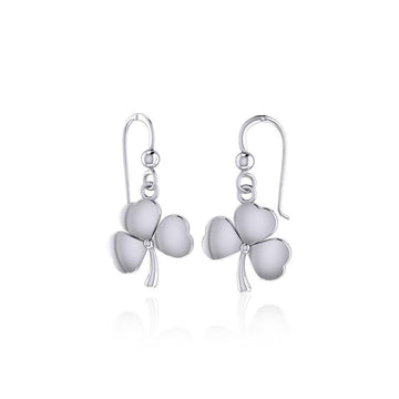 Celtic Shamrock Silver Earrings TE878 - Jewelry